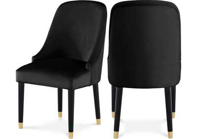 Image for Omni Black Velvet Dining Chair Set of 2