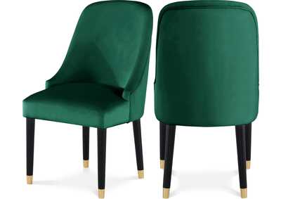 Image for Omni Green Velvet Dining Chair Set of 2