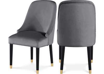 Image for Omni Grey Velvet Dining Chair Set of 2