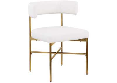 Image for Rivage Cream Durable Linen Textured Fabric Dining Chair Set of 2