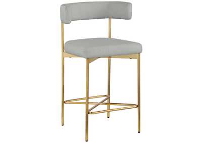 Image for Rivage Light Grey Durable Linen Textured Fabric Stool Set of 2