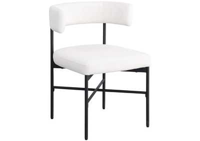 Image for Rivage Cream Durable Linen Textured Fabric Dining Chair Set of 2