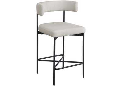 Image for Rivage Beige Durable Linen Textured Fabric Stool Set of 2