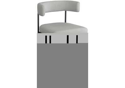 Image for Rivage Light Grey Durable Linen Textured Fabric Stool Set of 2