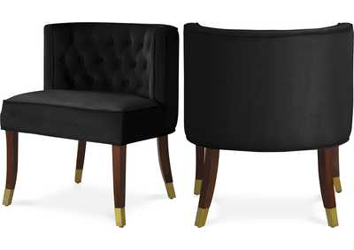 Image for Perry Black Velvet Dining Chair Set of 2