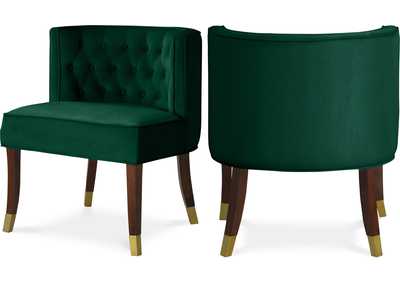 Image for Perry Green Velvet Dining Chair Set of 2