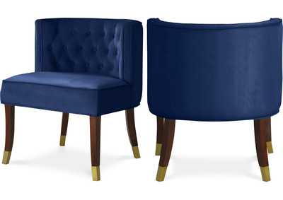 Image for Perry Navy Velvet Dining Chair Set of 2