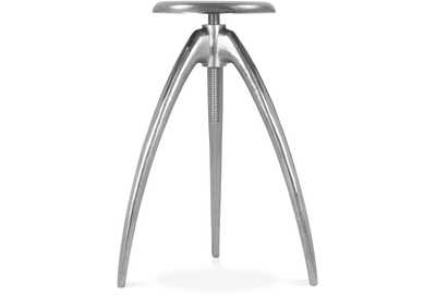 Image for Clara Silver Aluminum Counter - Bar Stool