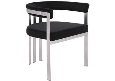 Image for Marcello Black Velvet Dining Chair Set of 2