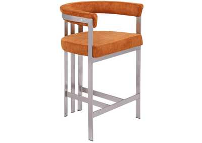 Image for Marcello Cognac Velvet Counter Stool