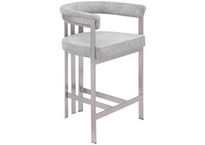 Image for Marcello Grey Velvet Counter Stool