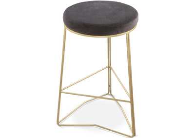 Image for Tres Grey Velvet Counter Stool