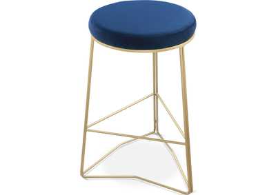 Image for Tres Navy Velvet Counter Stool