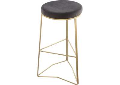 Image for Tres Grey Velvet Bar Stool