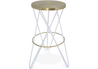 Image for Mercury White Iron Bar Stool