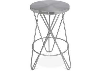 Image for Mercury Silver Iron Counter Stool