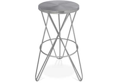 Image for Mercury Silver Iron Bar Stool