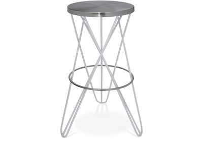 Image for Mercury White Iron Bar Stool