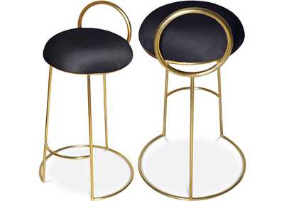 Image for Ring Black Velvet Counter Stool