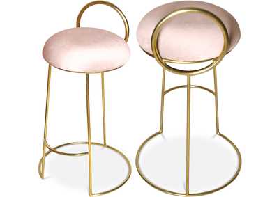 Image for Ring Pink Velvet Counter Stool