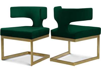 Image for Alexandra Green Velvet Dining Chair