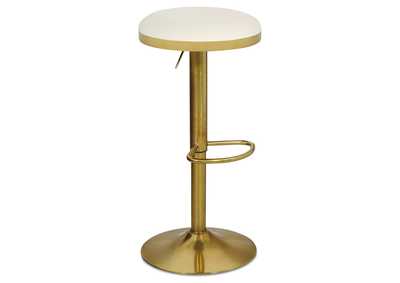 Image for Brody White Faux Leather Adjustable Stool