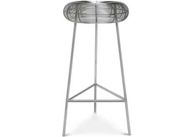 Image for Tuscany Silver Metal Bar Stool