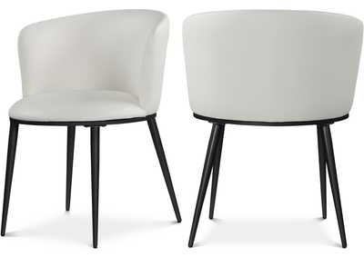 Image for Skylar White Faux Leather Dining Chair Set of 2