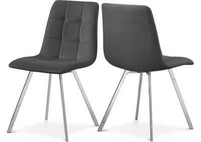 Image for Annie Grey Velvet Dining Chair Set of 2
