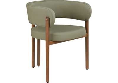 Image for Gideon Olive Green Faux Leather Dining Chair Set of 2