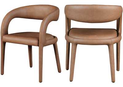 Image for Sylvester Brown Faux Leather Dining Chair