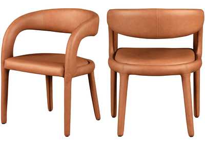 Image for Sylvester Cognac Faux Leather Dining Chair