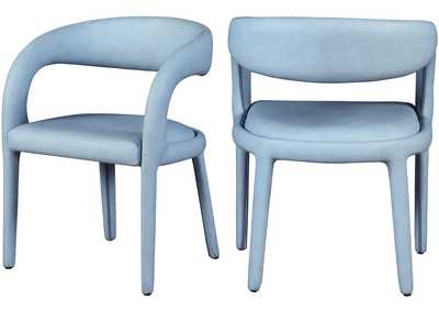 Image for Sylvester Light Blue Faux Leather Dining Chair