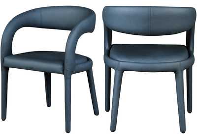 Image for Sylvester Navy Faux Leather Dining Chair