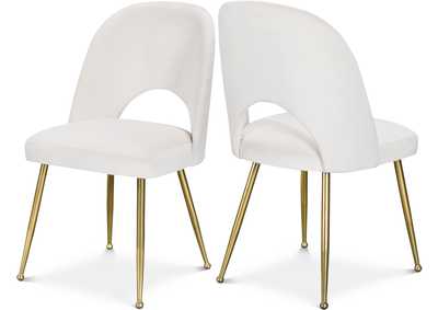 Image for Logan Cream Velvet Dining Chair