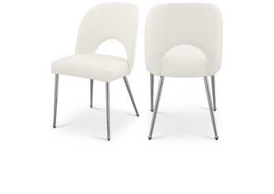 Image for Logan Cream Faux Leather Dining Chair Set of 2