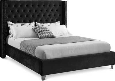 Image for Aiden Black Velvet Full Bed