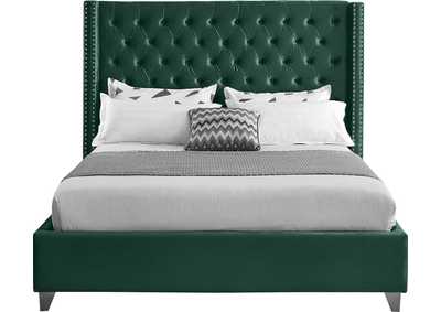 Aiden Green Velvet Full Bed,Meridian Furniture