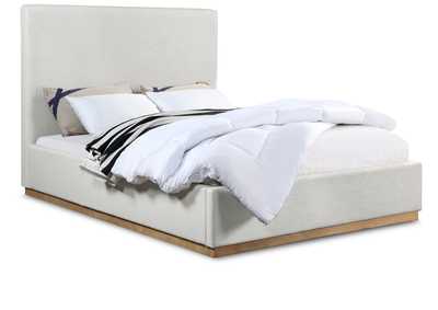 Image for Alfie Cream Linen Textured Fabric Full Bed