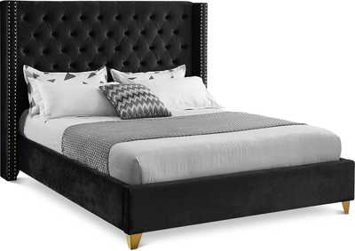 Image for Barolo Black Velvet Queen Bed