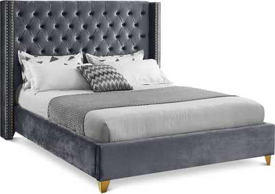 Image for Barolo Grey Velvet King Bed