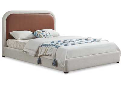 Blake Brown Faux Leather King Bed