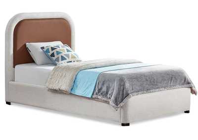 Image for Blake Brown Faux Leather Twin Bed