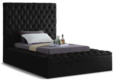 Image for Bliss Black Velvet Twin Bed (3 Boxes)