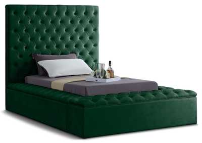 Image for Bliss Green Velvet Twin Bed (3 Boxes)