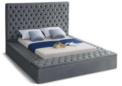 Image for Bliss Grey Velvet King Bed (3 Boxes)