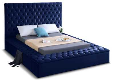 Image for Bliss Navy Velvet Full Bed (3 Boxes)