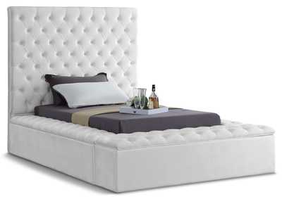 Image for Bliss White Velvet Twin Bed (3 Boxes)