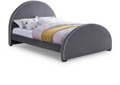 Brody Grey Velvet King Bed