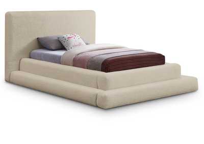 Image for Dane Beige Teddy Fabric Twin Bed (3 Boxes)